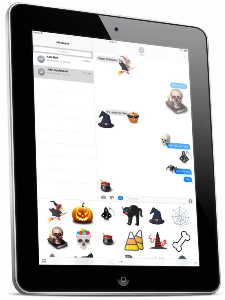 Halloween Spooky Stickers For iMessage App iPad  स्क्रीनशॉट