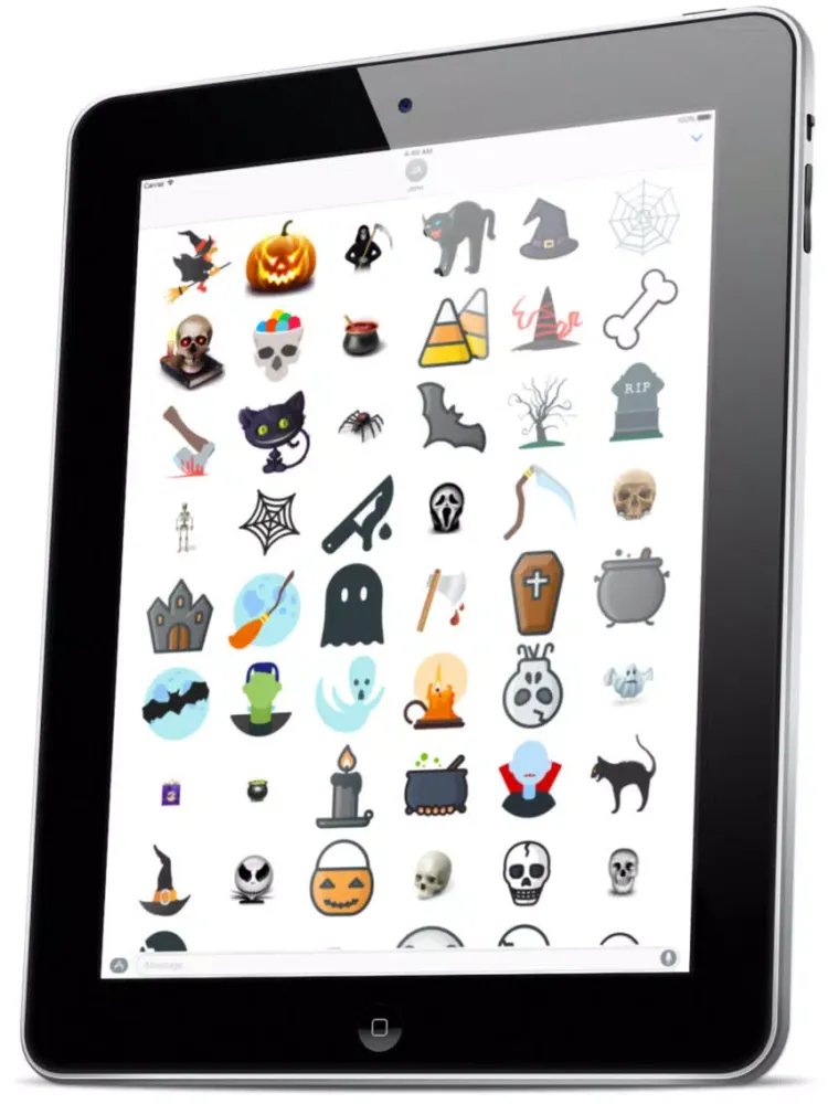 Halloween Spooky Stickers For iMessage App iPad  स्क्रीनशॉट