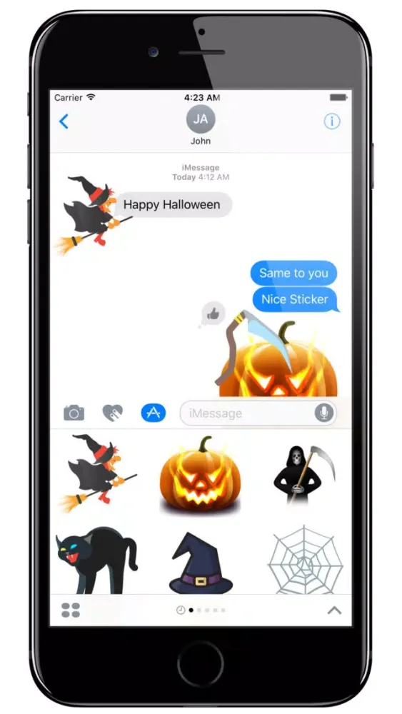 Halloween Spooky Stickers For iMessage App स्क्रीनशॉट