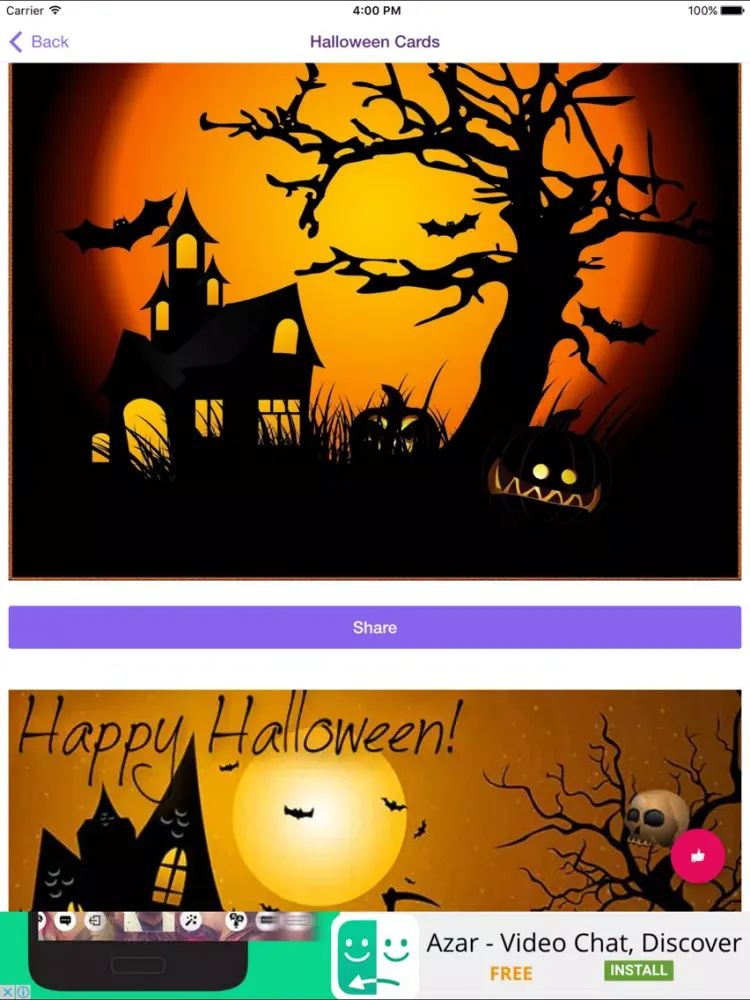 صور Halloween Stickers, Cards: Share on Social Media iPad 