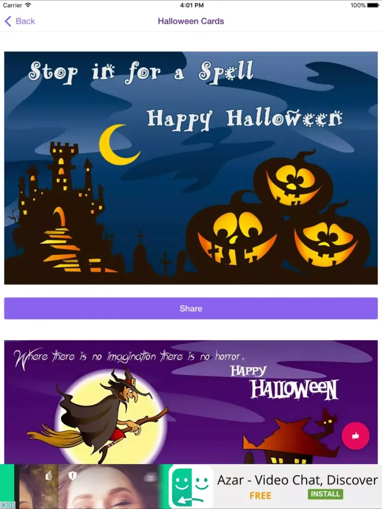 صور Halloween Stickers, Cards: Share on Social Media iPad 