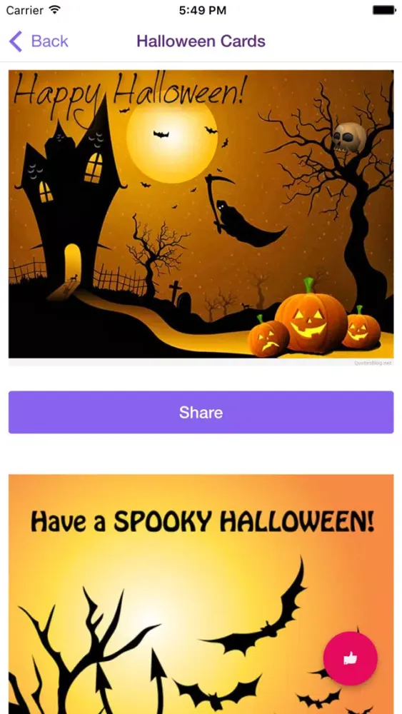 صور Halloween Stickers, Cards: Share on Social Media