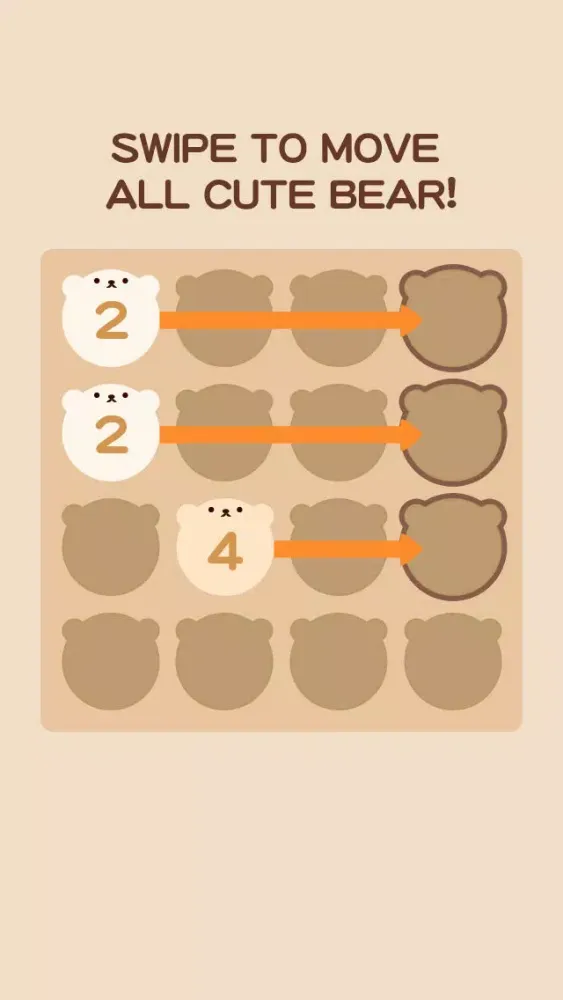 2048 BEAR - Cute & addictive Free puzzle game स्क्रीनशॉट