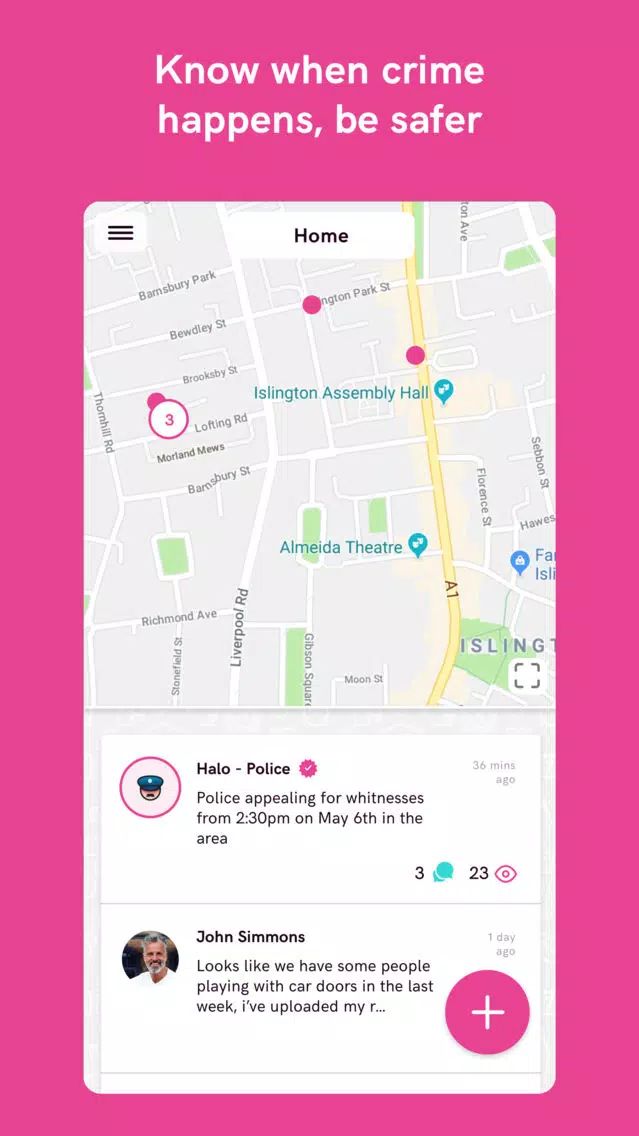 Tangkapan skrin Halo - Safe Neighbourhoods
