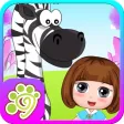 Bella's playtime with zebra