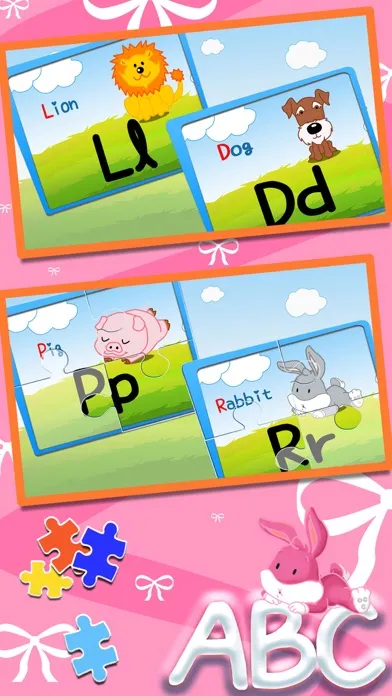 Tangkapan skrin Alphabet ABC jigsaw flash card