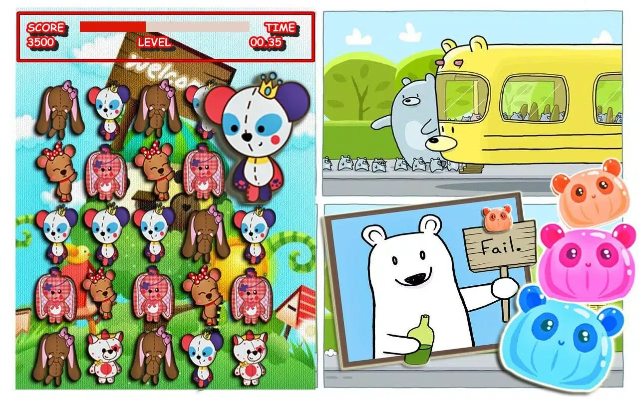 Capturas de tela do Teddy Bear Match