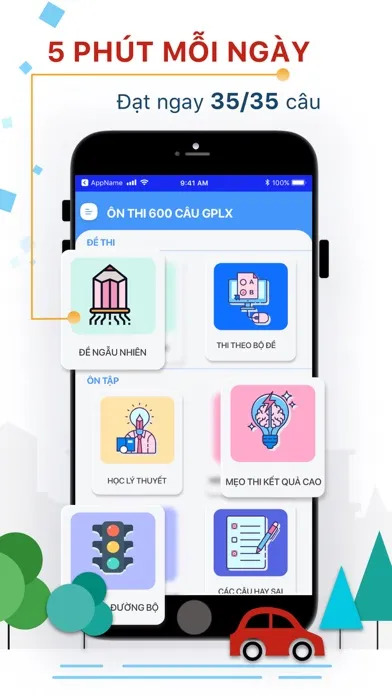 Bằng B2 - 600 Câu Hỏi GPLX應用截圖