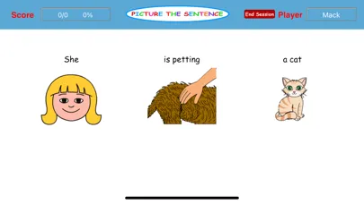 Capturas de tela do Picture the Sentence