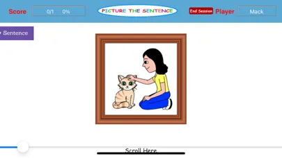 Capturas de tela do Picture the Sentence