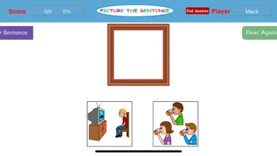 Capturas de tela do Picture the Sentence