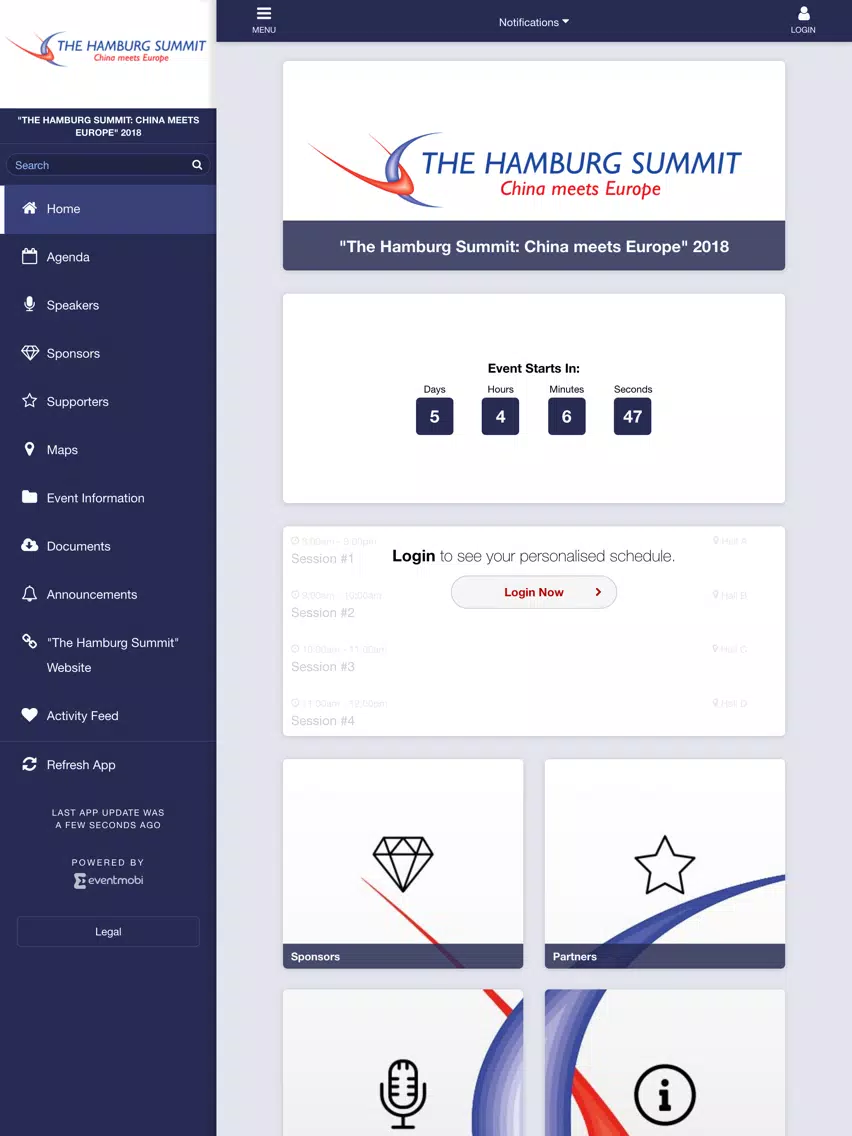 The Hamburg Summit iPad  스크린샷