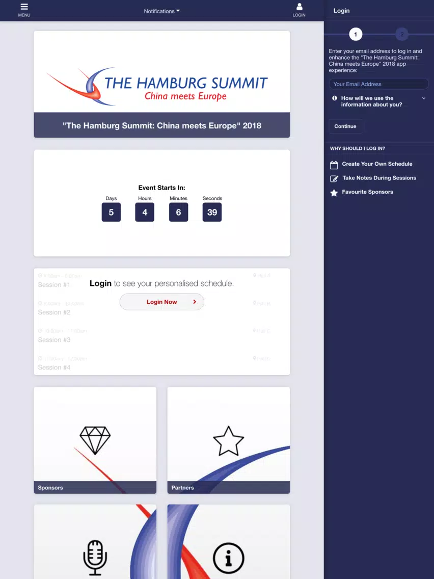 The Hamburg Summit iPad  스크린샷