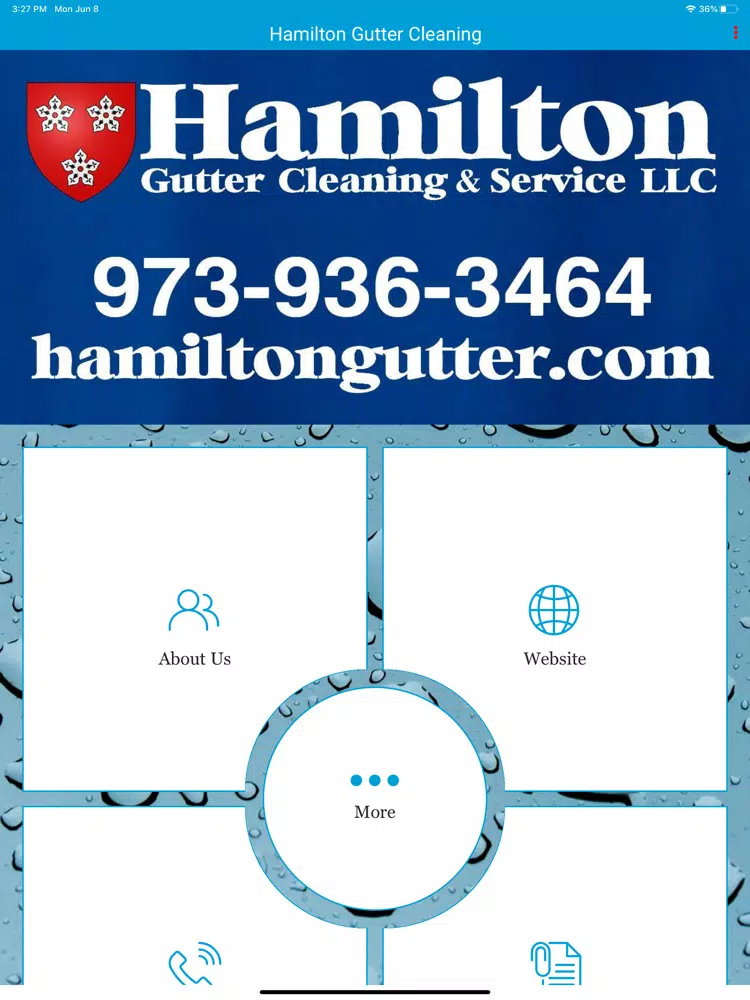 Tangkapan layar Hamilton Gutter Cleaning iPad 