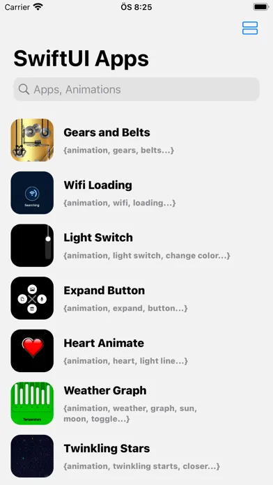 SwiftUI Samples Screenshots
