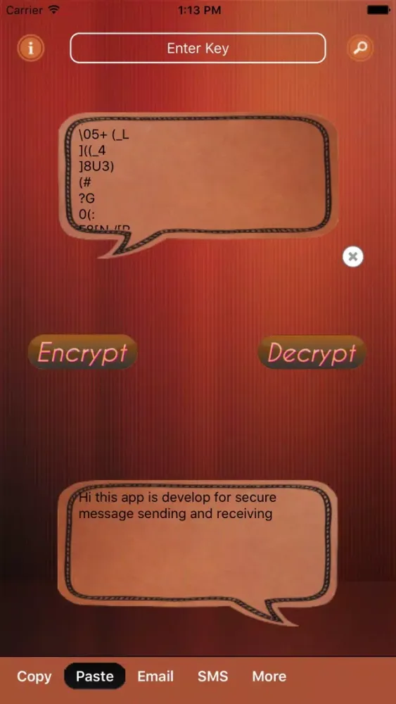 Tangkapan skrin Smart Message Secure SH
