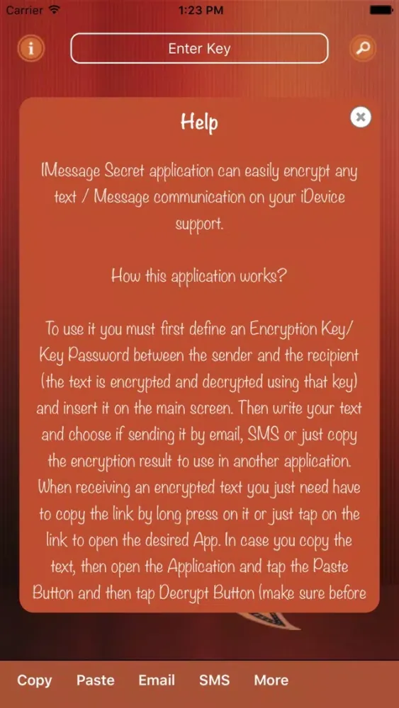 Tangkapan skrin Smart Message Secure SH
