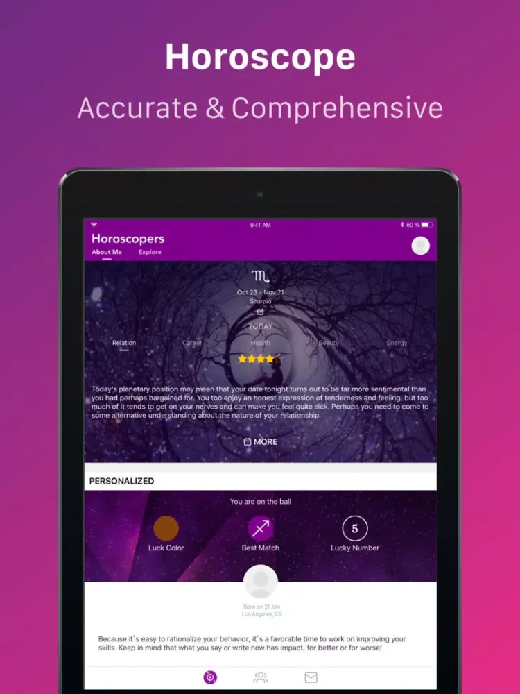 Zodiac Daily Horoscope & Tarot iPad  스크린샷
