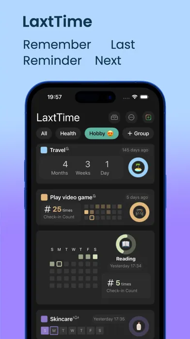 Tangkapan skrin LaxtTime - Remember Last Time