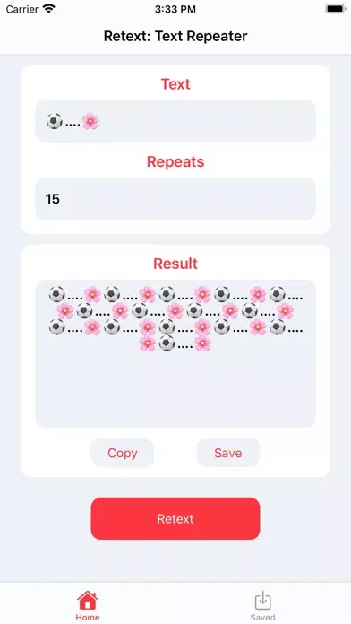 Retext: Text Repeater Screenshots