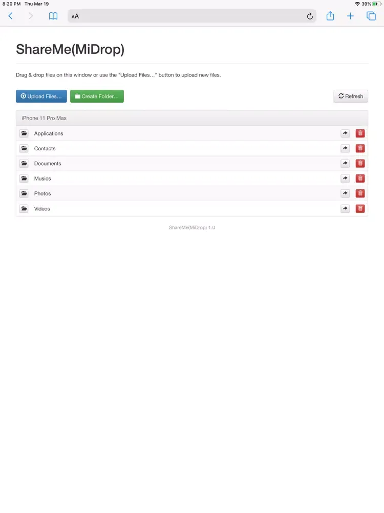 ShareMe (MiDrop): TransferFile iPad  Ekran Görüntüleri
