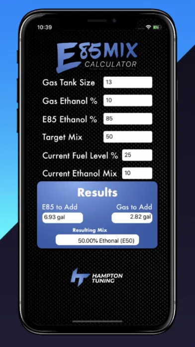 صور Hampton E85 Mix Calculator