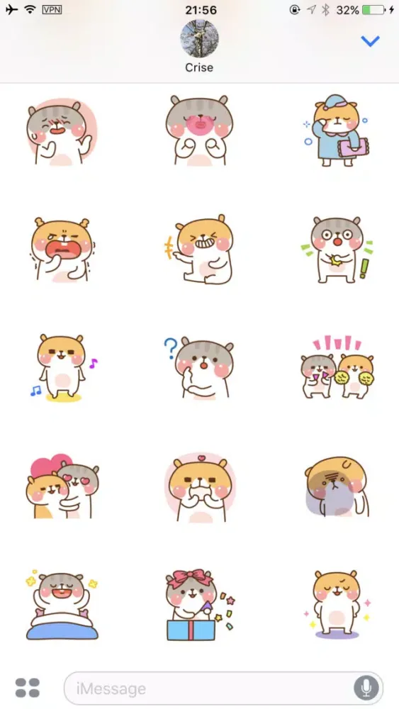 تصاویر Hamstermoji Stickers for imessages