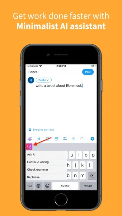 AI Keyboard Chatbot Screenshots