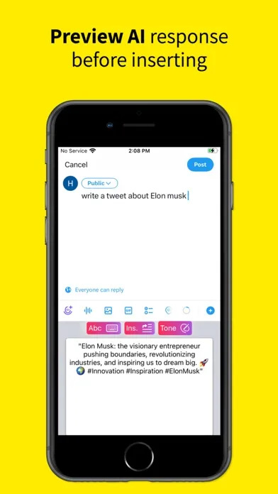 AI Keyboard Chatbot Screenshots