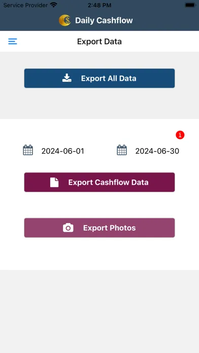 Capturas de tela do Daily Cashflow - Financial Log