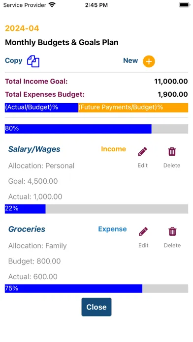 Capturas de tela do Daily Cashflow - Financial Log