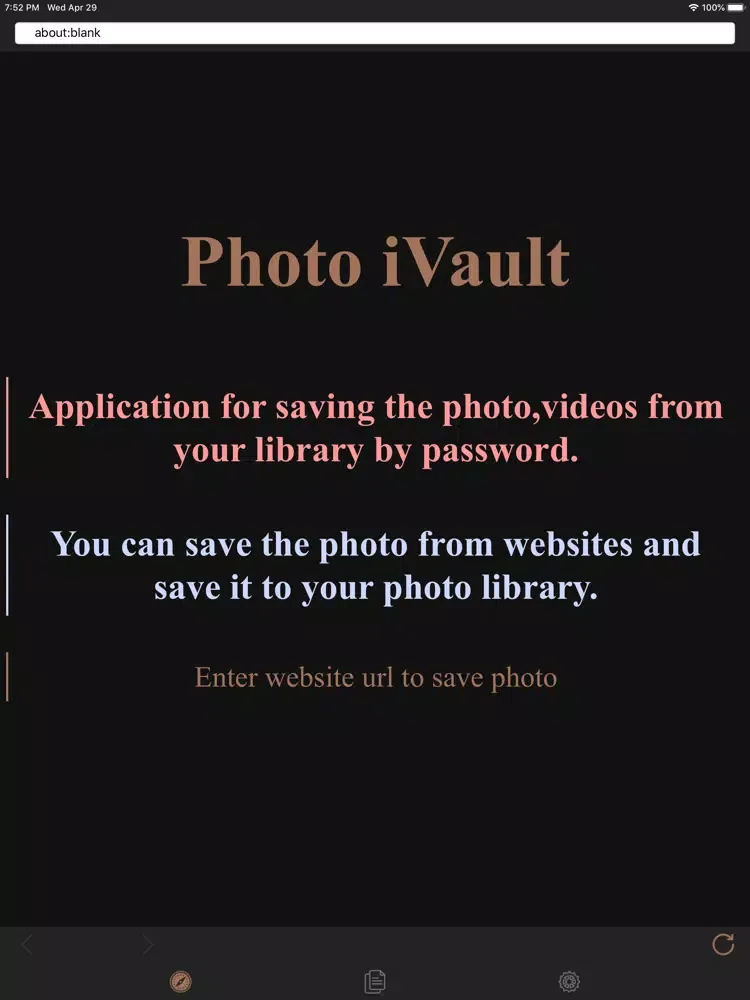 Photo Video Vault iPad 应用截图
