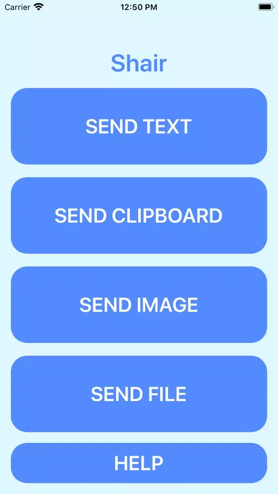 Zrzuty ekranu Shair | Seamlessly share files