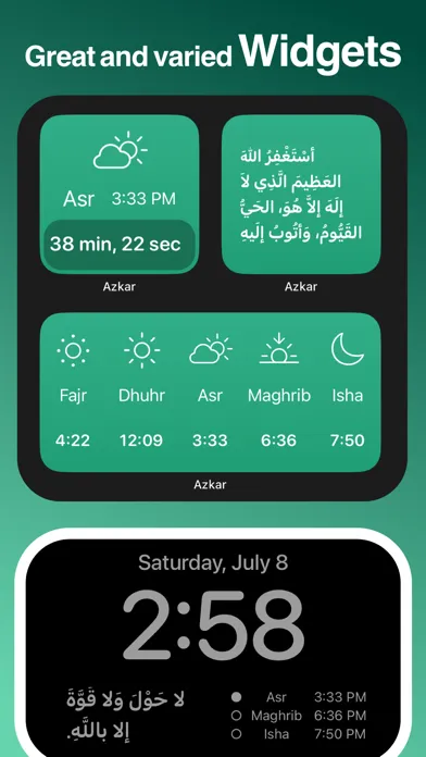 Capturas de pantalla de Azkar • اذكار : Athan & Prayer