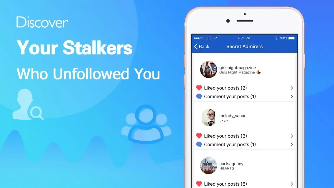 Capturas de tela do Followers Master for Instagram