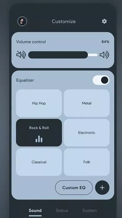 Tangkapan layar Sono-S1, S2 Speaker Controller