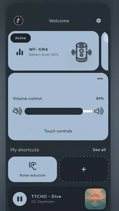 Tangkapan layar Sono-S1, S2 Speaker Controller