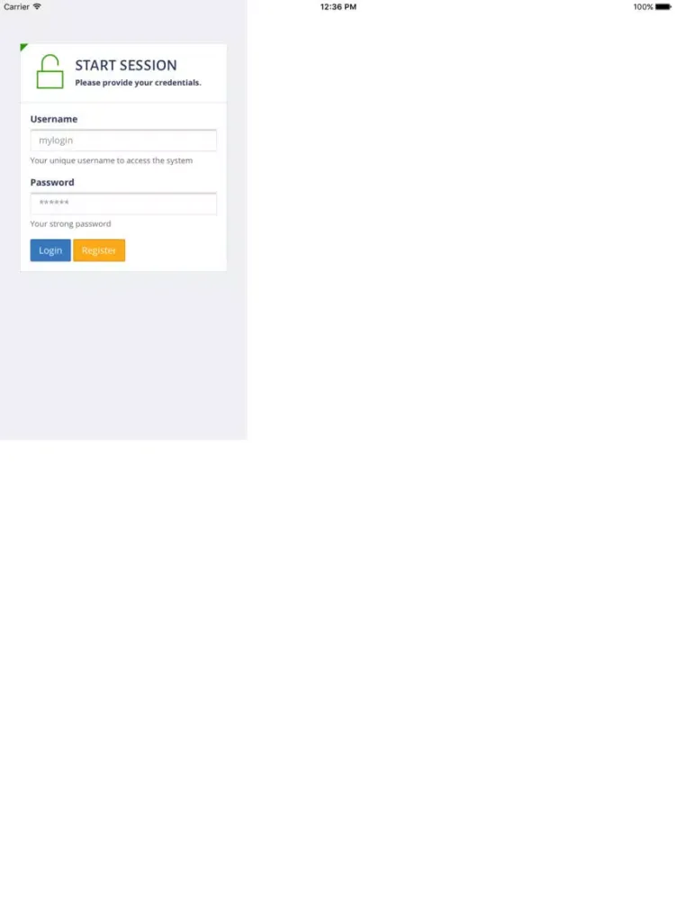 Zrzuty ekranu SITRAP iPad 
