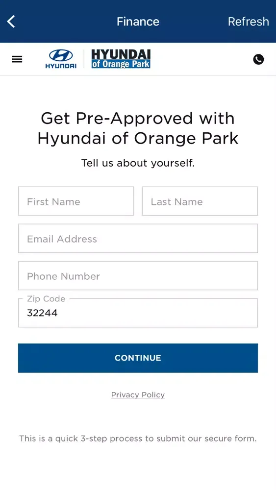 Hyundai of Orange Park Dealer Ekran Görüntüleri