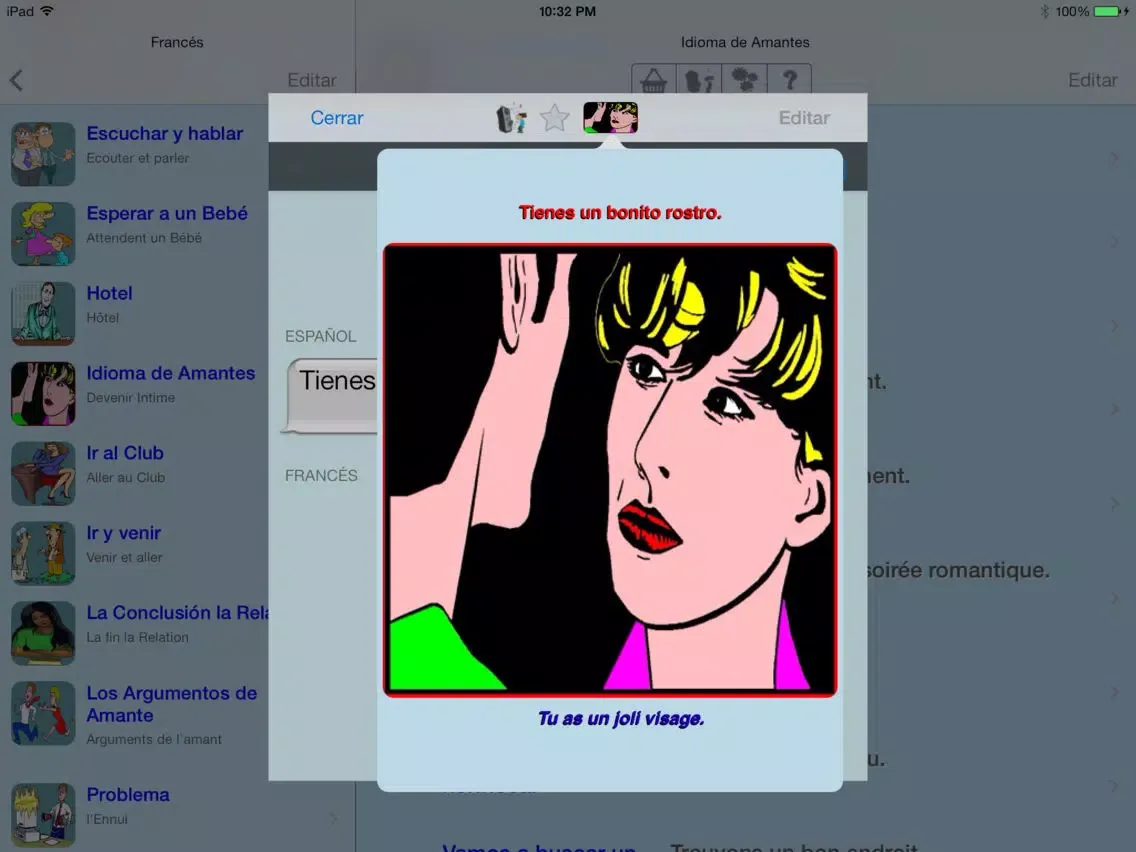 Zrzuty ekranu Francés - Talking Spanish to French Translator and Phrasebook iPad 