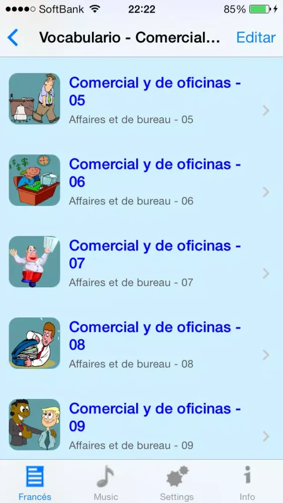 Zrzuty ekranu Francés - Talking Spanish to French Translator and Phrasebook
