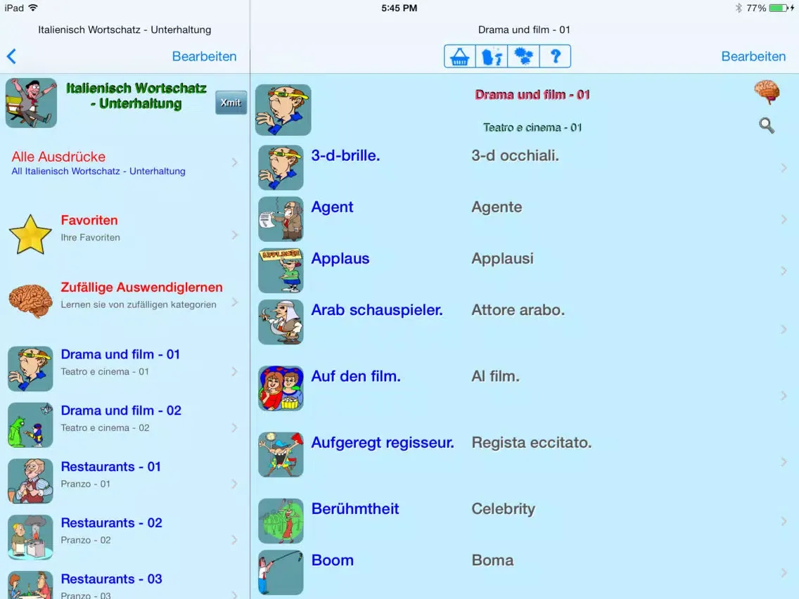 Ảnh chụp màn hình của Italienisch - Talking German to Italian Phrasebook + Translator iPad 
