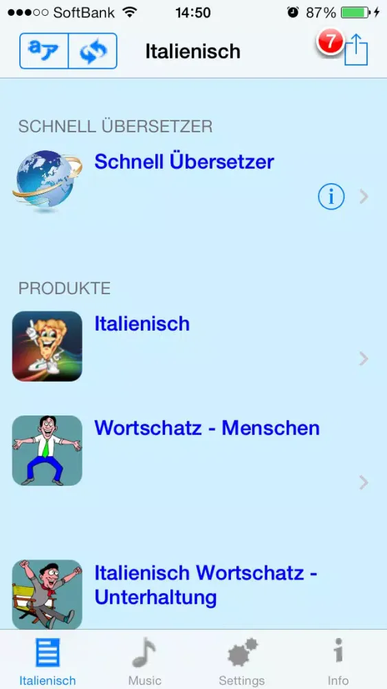 Ảnh chụp màn hình của Italienisch - Talking German to Italian Phrasebook + Translator