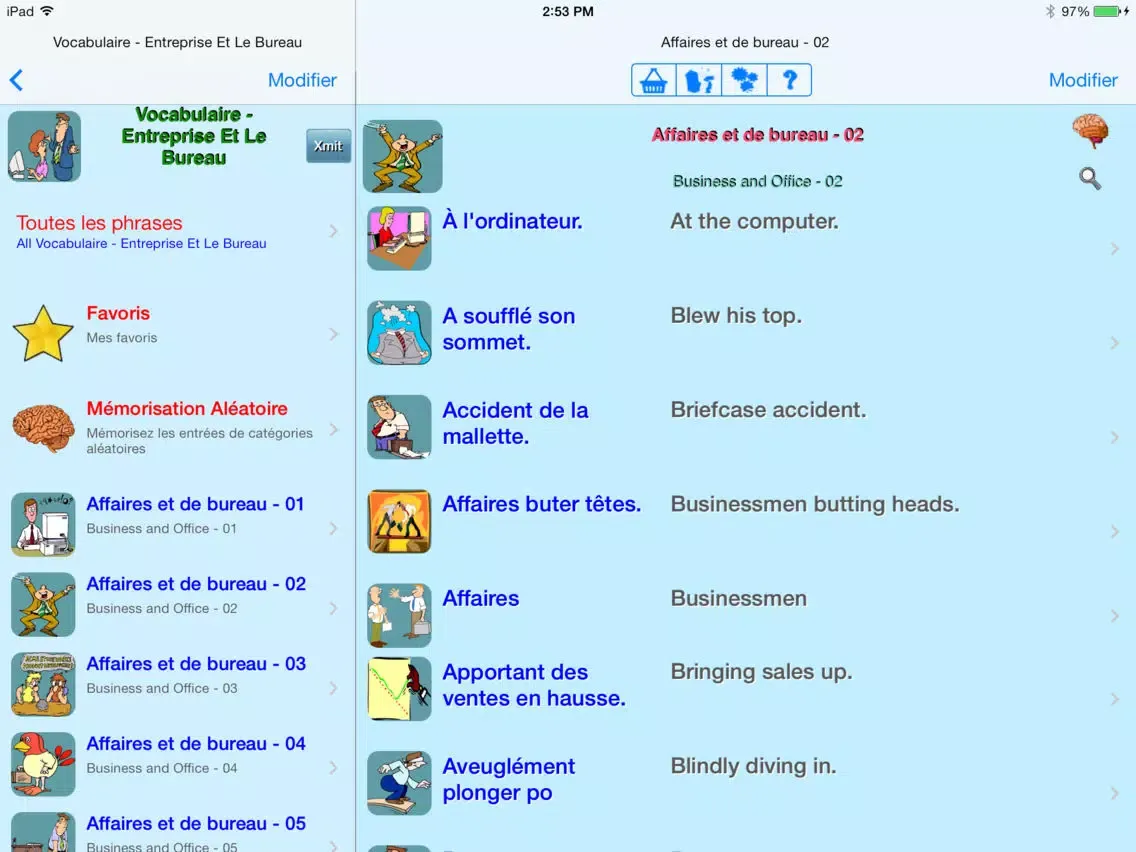 Captures d'écran de Anglais - French to English Talking Phrase Book and Translator iPad 
