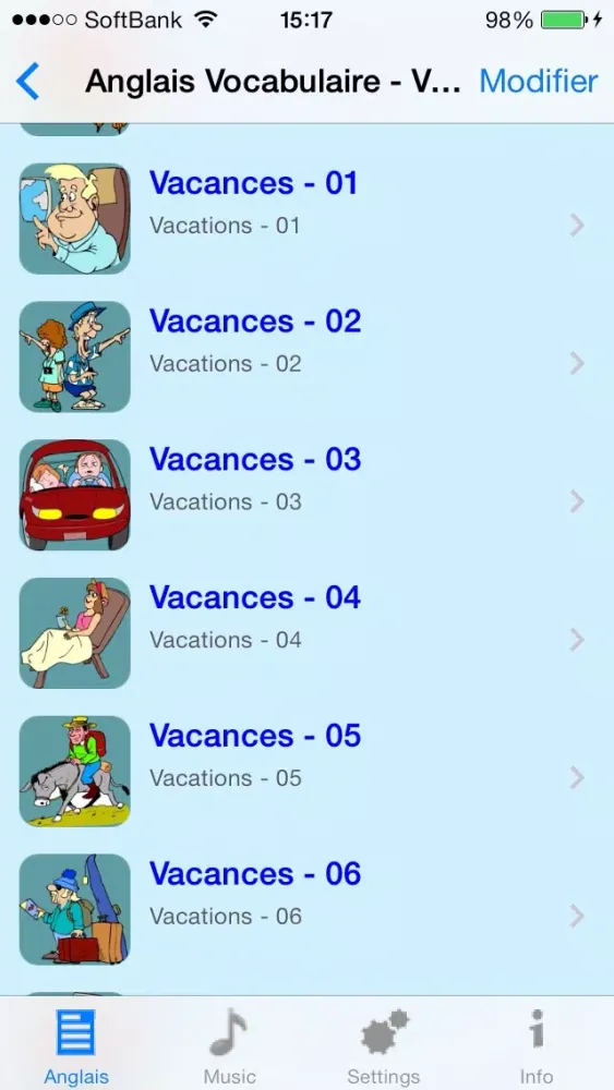 Captures d'écran de Anglais - French to English Talking Phrase Book and Translator