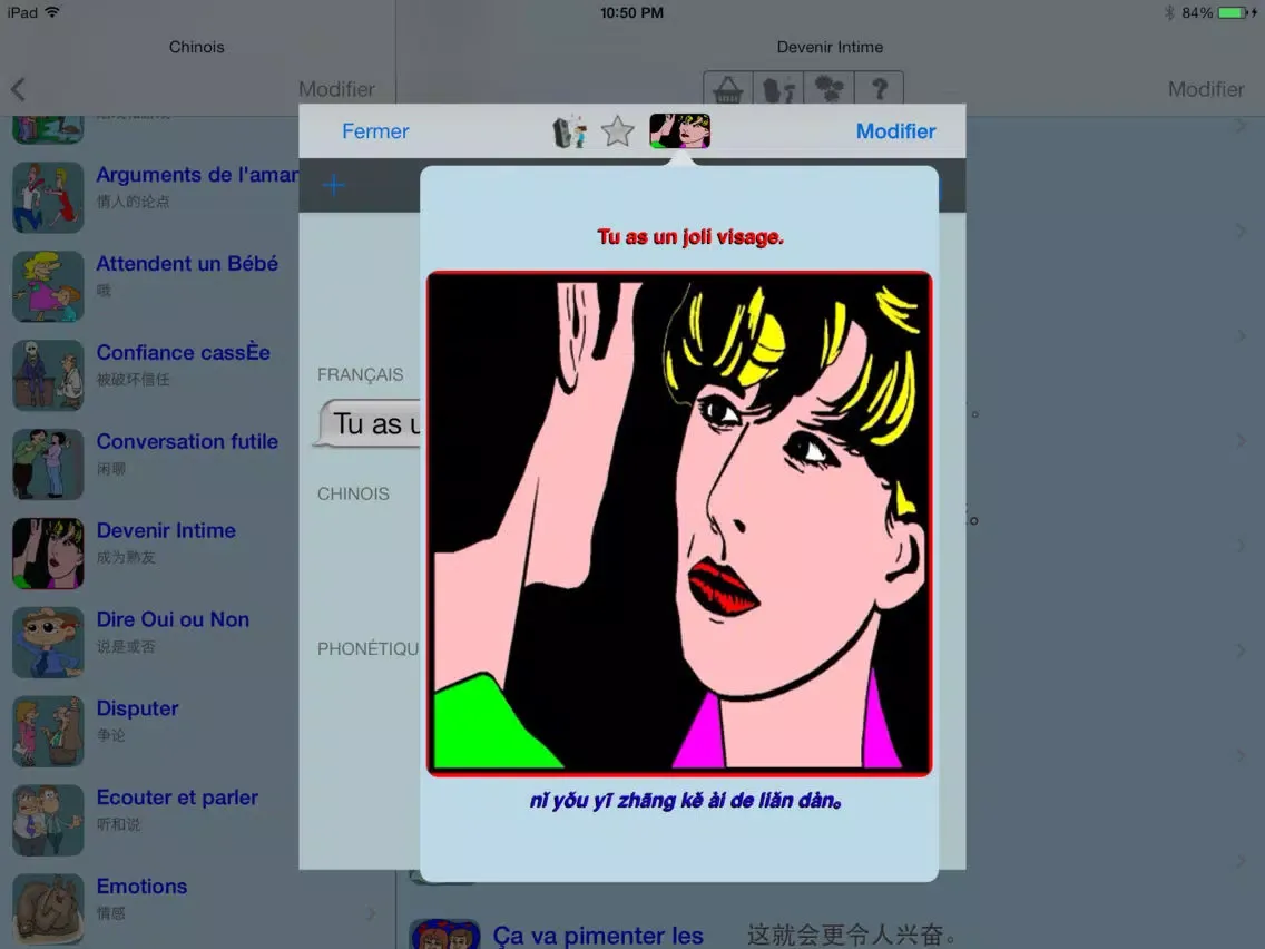 Ảnh chụp màn hình của Chinois - Talking French to Chinese Phrasebook iPad 