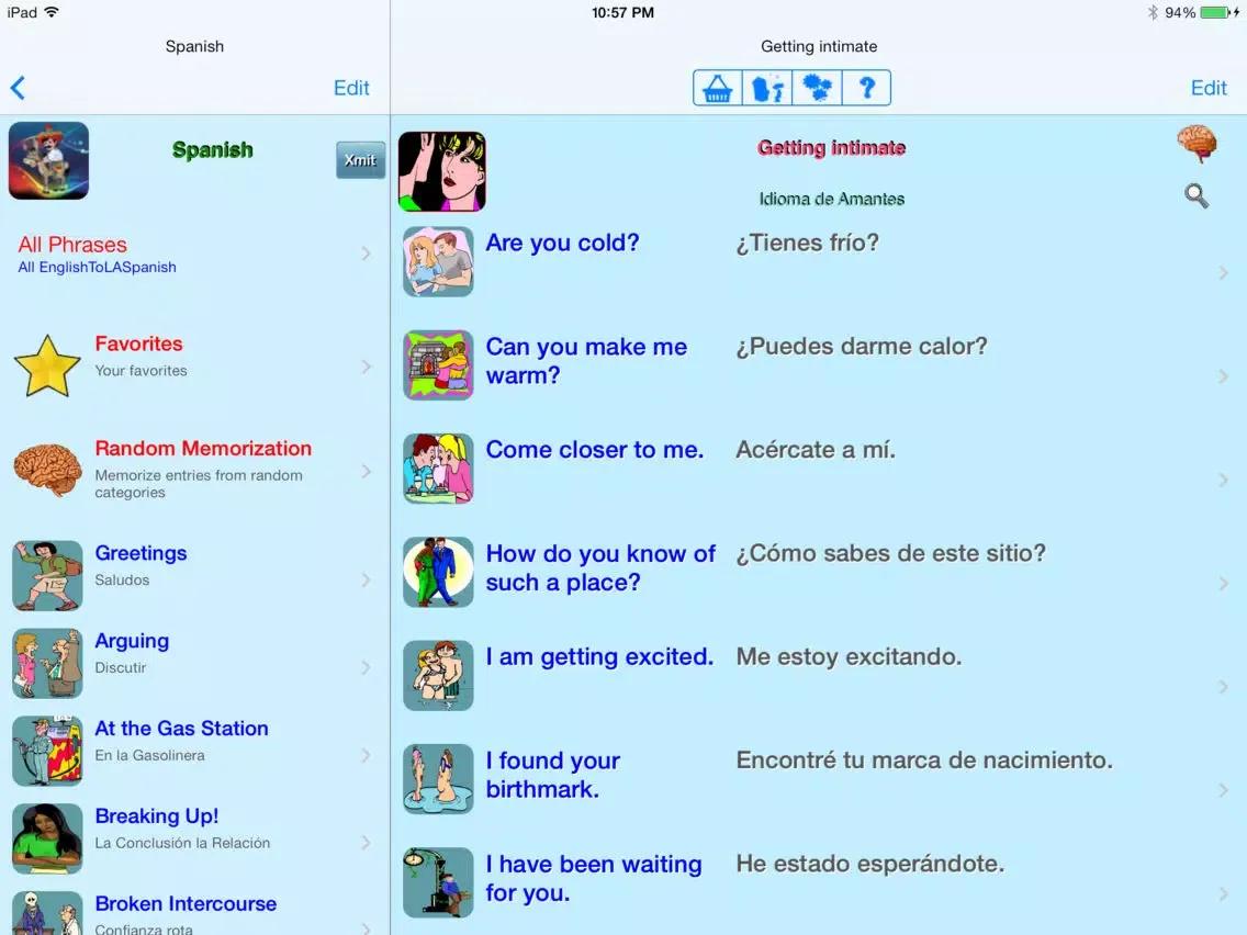 Ảnh chụp màn hình của Spanish - Talking English to Spanish Phrasebook + Translator iPad 