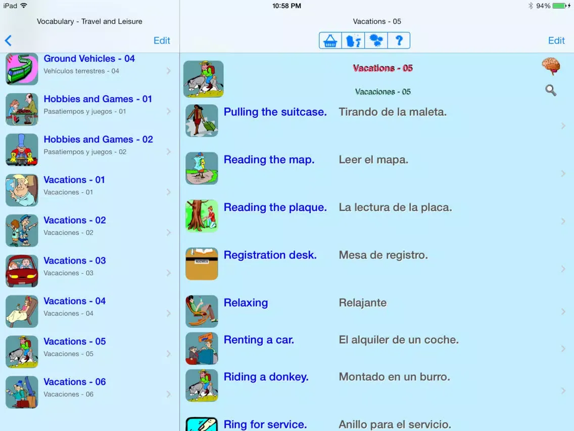 Ảnh chụp màn hình của Spanish - Talking English to Spanish Phrasebook + Translator iPad 