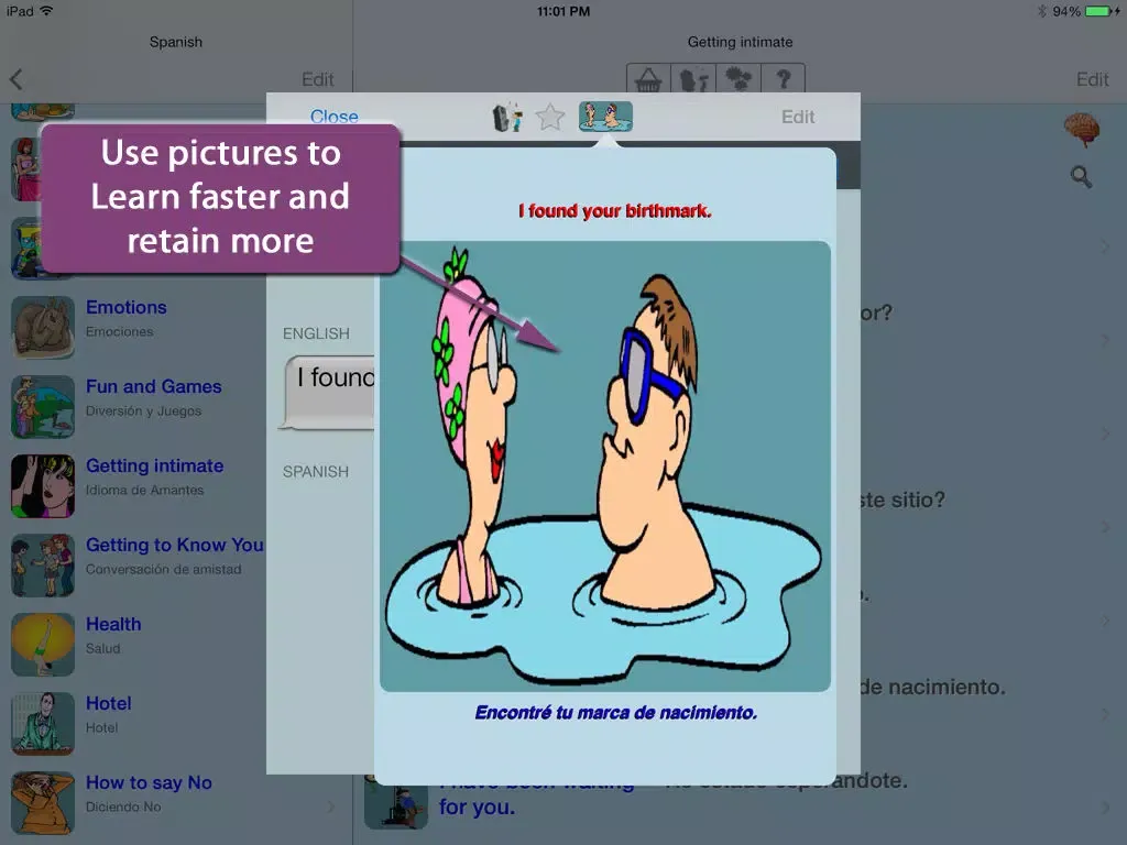 Ảnh chụp màn hình của Spanish - Talking English to Spanish Phrasebook + Translator iPad 