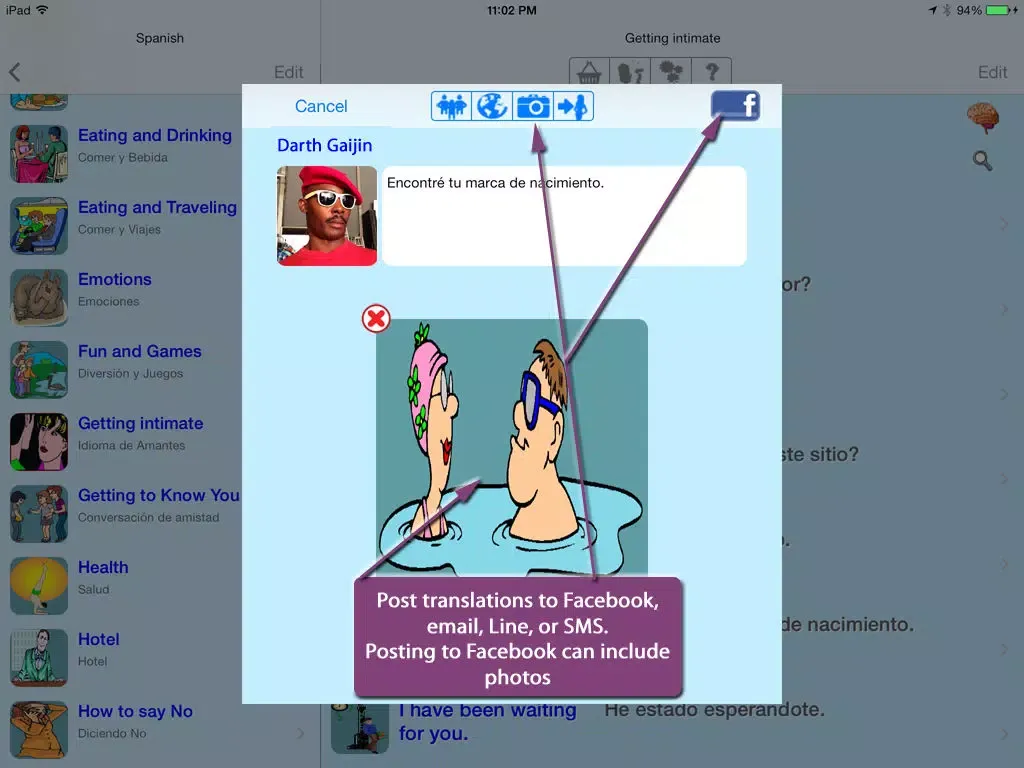 Ảnh chụp màn hình của Spanish - Talking English to Spanish Phrasebook + Translator iPad 